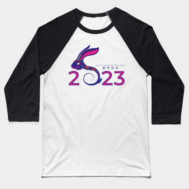 Happy chinese new year 2023 year of the rabbit Baseball T-Shirt by Shaniya Abernathy